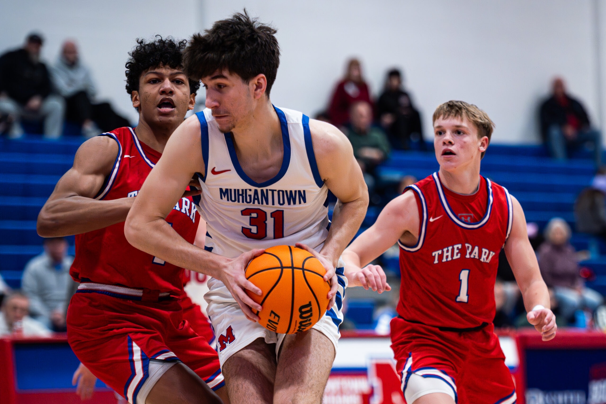 All five starters score in double figures for No. 2 Morgantown in decisive victory over Wheeling Park, 89-51